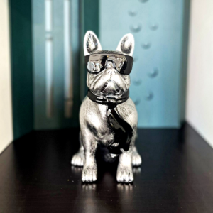 bouledogue argent cravatte lunettes h14cm les pros du paysage deco jardin0 bouledogue argent cravatte lunettes h14cm les pros du paysage deco jardin0