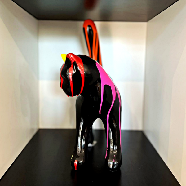 chat trash noir h32cm les pros du paysage deco jardin (2)0