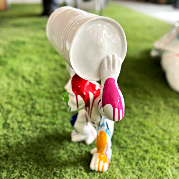 gorille tonneau trash blanc h42 cm les pros du paysage deco jardin (3)0 gorille tonneau trash blanc h42 cm les pros du paysage deco jardin (3)0