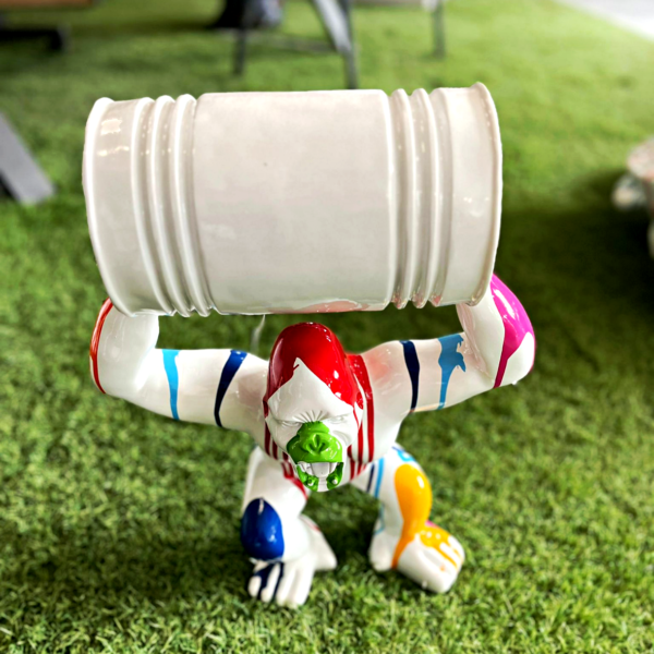 gorille tonneau trash blanc h42 cm les pros du paysage deco jardin0 gorille tonneau trash blanc h42 cm les pros du paysage deco jardin0