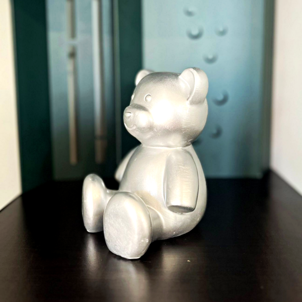 teddy mini trash argent h14cm les pros du paysage deco jardin (2)0