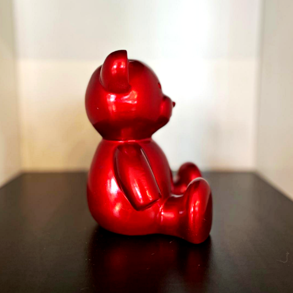 teddy mini trash rouge h14cm les pros du paysage deco jardin (2)0