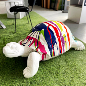 tortue trash blanc l110cm les pros du paysage deco jardin0 tortue trash blanc l110cm les pros du paysage deco jardin0