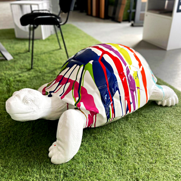 tortue trash blanc l110cm les pros du paysage deco jardin0