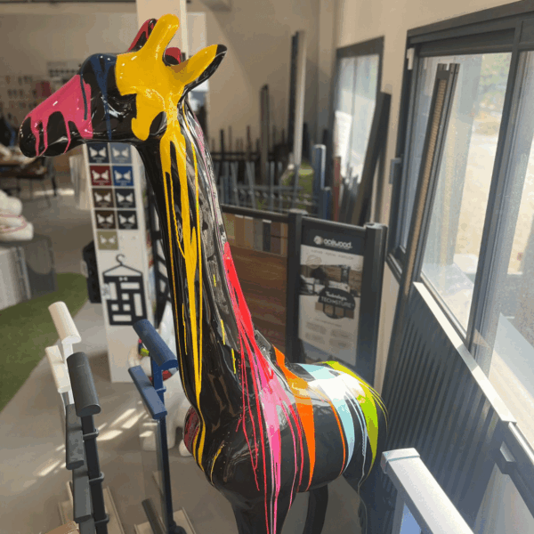 statue en résine extérieure girafe géante noire statue en résine extérieure girafe géante noire