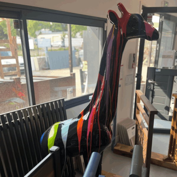 statue en résine extérieure girafe géante noire statue en résine extérieure girafe géante noire